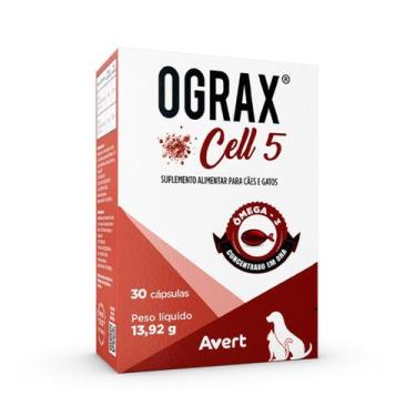Imagem de Ograx Cell 15 Avert 30 Cápsulas - Suplemento Nutricional para Cães e G