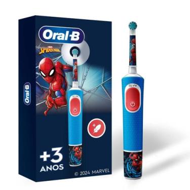 Imagem de Escova de Dente Elétrica Infantil Oral-B Marvel Homem-Aranha Recarregá