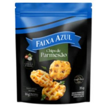Imagem de Chips de Parmesão Cebola e Salsa Zero Lactose Faixa Azul Pouch 35g