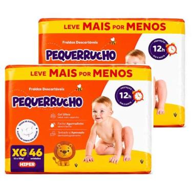 Imagem de kIt 2 Pacotes de Fralda Econômica Pequerrucho, XG