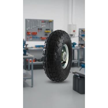 Imagem de Kit 4 Rodas Carrinho 3.50-4 Com Pneu E Câmara - Congratulations Store