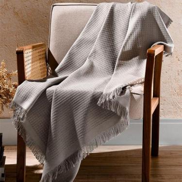 Imagem de Manta Marrocos 2,10 x 1,50 Decoração premium Sofa Algodão cinza Dohler