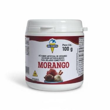 Imagem de Pó para Gelados Comestíveis Sabor Morango 100g - Du Porto, 1 unidade, 