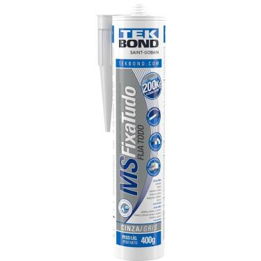 Imagem de Selante Adesivo MS Híbrido Fixa Tudo Forte e Flexível Cinza Tekbond 400G