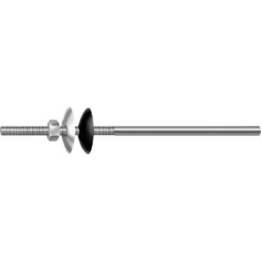 Imagem de Haste para Telha 200103135 com Porca e Arruela 1-4 X 350 mm Aço Carbono Zincado Branco WS Estofados