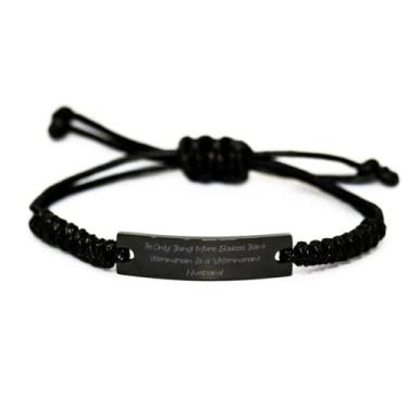Imagem de Bracelete de corda preta com ideia única para marido, The Only Thing More Badass Than a Veterinarian is a, presente para marido, presentes exclusivos da esposa