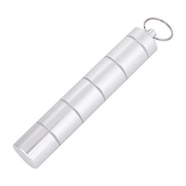 Imagem de Porta-chaveiros, camada cilíndrica de metal, organizador de caixa de viagem, mini caixa portátil, porta-chaves, porta-chaves, porta-garrafas, medicamentos com chaveiro (6 capas)