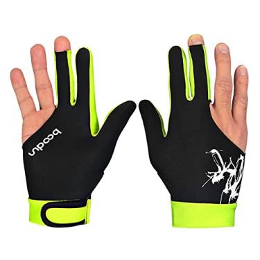Imagem de 2 pares de luvas de Snooker unissex de dedo único, luvas de bilhar, luvas de treino expostas com três dedos (M, cor)
