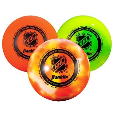 Imagem de Franklin Sports Bolas de hóquei Street – NHL – Pacote com 3 – Combo