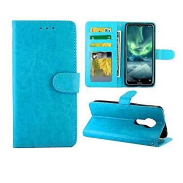 Imagem de HONGYAN Capa de telefone Para Nokia 7.2 Horse Texture Leather Horizontal Flip Protective Case com titular e slots de cartão e carteira e moldura Capa protetora
