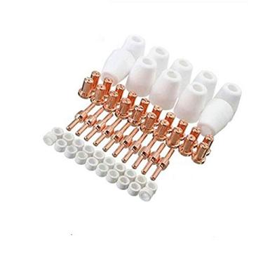 Imagem de Qiang Han Eletrodo de bocal de ponta de plasma PT-31, corte estendido, consumível CUT-50 CUT-40D