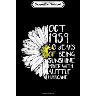 Imagem de Composition Notebook: Womens OCTOBER Girl Made In 1959 60th Sunshine Hurricane Journal/Notebook Blank Lined Ruled 6x9 100 Pages