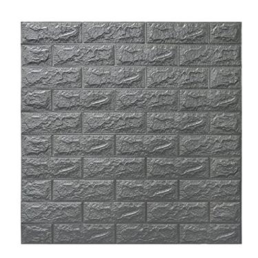 Imagem de Painéis de parede 3D, papel de parede 3D para impressão de tijolos Wallpape Bastão e descasque, painel de tijolos falsos de espuma à prova d'água autoadesivos para quarto, banheiro, cozinha, lareira 0,8 m x 0,7 m, 20 peças