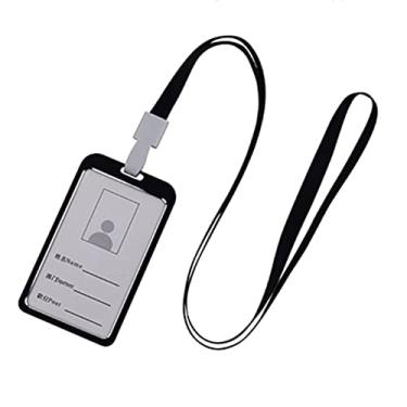 Imagem de burko Titular Vertical Do Crachá Do Cartão Do Do Negócio Da Caixa Do Cartão De Nome Da Identificação Da Liga De Alumínio Do Estilo Com Correia