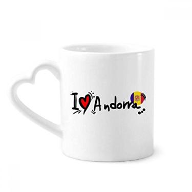Imagem de I Love Andorra Word Flag Love Heart Illustration Mug Coffee Ceramic Drinkware Glass Heart Cup