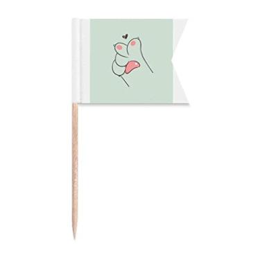 Imagem de Animação Garra Lug Adorável Mignon Snap Bandeiras de palito de dente Marcação de rotulagem para Bolo Festa Comida Prato de Queijo