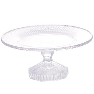 Imagem de Lyor PRATO PARA BOLO COM PÉ DE CRISTAL RENAISSANCE 22,5x11CM TRANSPARENTE