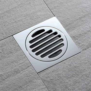 Imagem de Ralo de piso Tampa do banheiro Piso linha reta redondo Ralo de piso Cobre Banheiro Grande fluxo de drenagem de piso