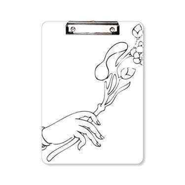 Imagem de Budismo mão flor linha desenho desenho prancheta pasta bloco de escrita placa de suporte A4
