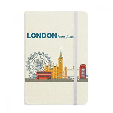 Imagem de Caderno de grafite London Eye Double Decker Buses Official Fabric Hard Cover Classic Journal Diary