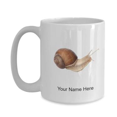 Imagem de Caneca de caracol personalizada, xícara de café de caracol, ideia de presente de caracol, copo de caracol personalizado, caneca de caracol personalizada - caneca de café de 445 ml