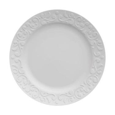 Imagem de Prato De Porcelana Raso Tassel Branco 26 Cm