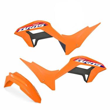 Imagem de Kit Plástico Carenagem Biker Reestyle C/ Adesivos Nxr Bros 125/150 2009 a 2015