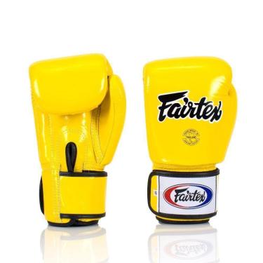 Imagem de Luva de Boxe e Muay Thai Couro Fairtex Amarelo 12 Oz