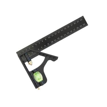 Imagem de Generic Ângulo de combinação ajustável, esquadro transferidor direito, instrumento de nivelamento, régua paralela transferidor profissional para fabricantes, 20cm