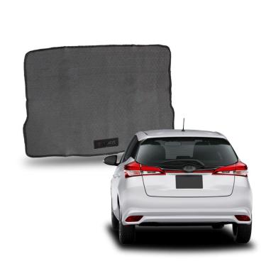 Imagem de Tapete Porta Malas Yaris Hatch 2019 2020 2021 2022 Borracha Bordado Automotivo