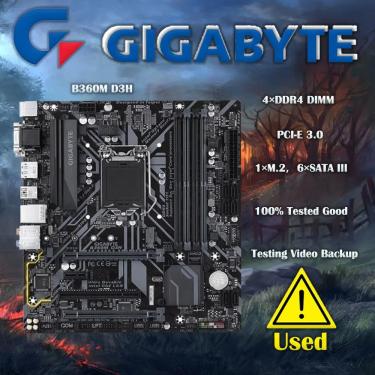 Imagem de Gigabyte-Desktop E-Sports Jogo Computador Motherboard  B360M  D3H  LGA 1151  DDR4  B360  Original