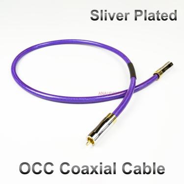 Imagem de Banhado a prata Cabo Digital Audio coaxial  OCC  75 Ohms  HiFi  SPDIF  RCA para RCA  DAC  CD