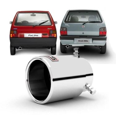 Imagem de Ponteira De Escapamento Fiat Uno Aço Inox Outs Parts
