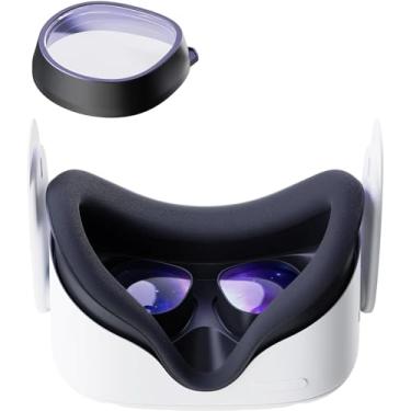 Imagem de Amavasion Glasses Lenses Insert Compatible with Meta/Oculus Quest 2, VR Headset Customized Easy-to-Install Frame Plus Lens Combination SPH:-4.75(One Lens)