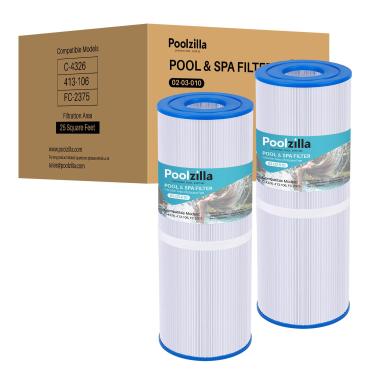 Imagem de Poolzilla Pacote com 2 peças de substituição para filtro de banheira de hidromassagem PLFPRB25-IN, Pleatco PRB25-IN, Unicel C-4326, Filbur FC-2375, Rainbow Dynamic 25, Pure N Clean PC-2375 - Cartucho
