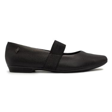Imagem de Sapatilha Usaflex Feminina Couro Detalhe Elástico Casual UC0502
