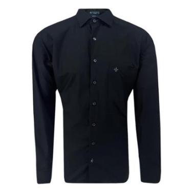 Imagem de Camisa Dudalina Masculina Comfort Easy Iron Lisa Preta-Masculino