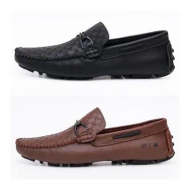 Imagem de Kit 02 Pares Mocassim Driver Masculino Clube do Sapato de Franca NS KIT Skyline-Masculino
