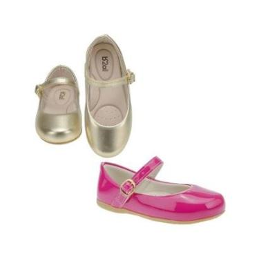 Imagem de KIT 2 PARES SAPATILHA INFANTIL MENINA B2A KIDS 9001 DOURADO PINK-Feminino