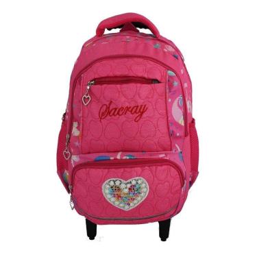 Imagem de Mochila Escolar Feminina Notebook Rodinhas Juvenil Adulto H9