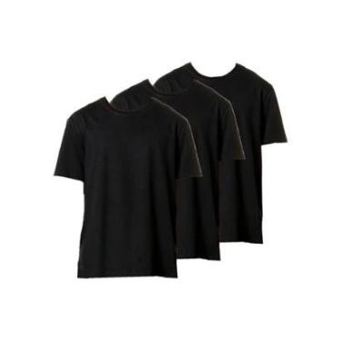 Imagem de Kit com 3 Camisetas Masculina Hering 227 Azul Marinho-Masculino