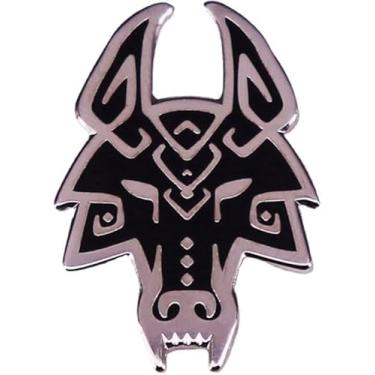 Imagem de Fenrir Lobo Celta Nórdico Viking Nó Deus Odin Ragnarok Thor 3,15 cm Emblema Esmaltado, 1.25 Inches Tall, Esmalte, Metal