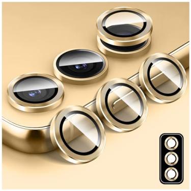Imagem de Kucheed Protetor de lente de câmera para Samsung Galaxy A25, anéis individuais de liga de alumínio de alinhamento automático, adesivo de filme protetor de tela de vidro temperado 9H