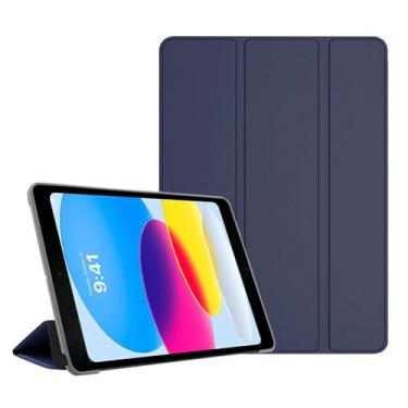 Imagem de Capa para iPad 10a Geração 10,9" com Compartimento para Pencil Anti-impacto Tampa Magnética (Azul escuro)