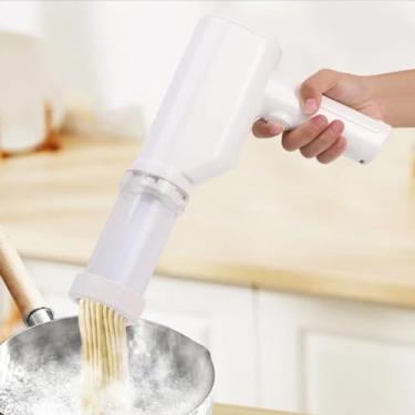 Imagem de Máquina Elétrica para Fazer Macarrão Sem Fio 6 Discos Máquina para Fazer Macarrão Caseiro Portátil Prensa Elétrica USB