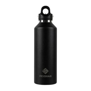 Imagem de Revomax Garrafa Térmica Desportiva de Vácuo em Aço Inoxidável, Copos Portátil para Viagem 950ml Preto