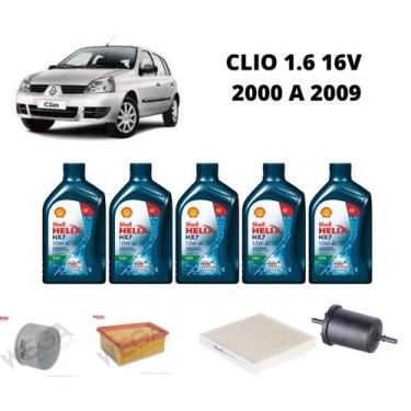 Imagem de Kit revisao troca de oleo renault clio 1.6 16v 2000 a 2009 - SHELL