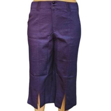 Imagem de Calça Alfaiataria Feminina Pantacourt Linho Plus Size-Feminino