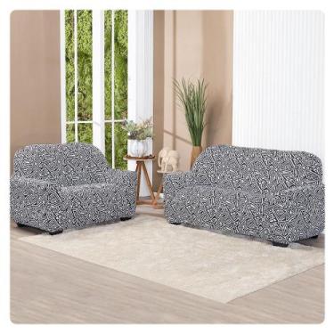 Imagem de Capa De Sofa Lisa 2 E 3 Lugares Malha Gel Estampas Variadas - Lenharo 