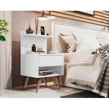 Imagem de Mesa de Cabeceira Modelo Sleep Com Pés Palito Varias Cores - QUALITY M
